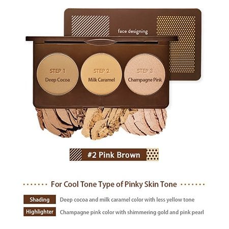Etude House Contouring Palette Pink Brown Small Chocolate Packing (1)